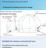 Dôme à bulles gonflable transparent pour enfants, maison à bulles en PVC écologique, options 3m/4m/5m