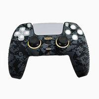 Coque de protection en silicone pour manette, capuchons de joystick pour PS5, autocollant pour pavé tactile, ensemble de 6 accessoires en 1 pour anneaux de joystick