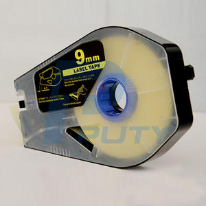 PUTY Alta calidad 9MM Negro sobre blanco Cinta de etiquetas Etiqueta de tubo retráctil utilizada para impresoras MK1500 MK2500 - Product Image 4