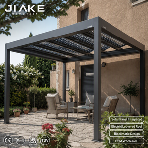 <span class=keywords><strong>Pérgola</strong></span> Solar Jiake con Techo de Láminas Eléctricas, Gazebo Bioclimático de Aluminio para Jardín y Patio, Venta al Por Mayor - Product Image 1
