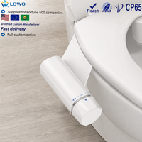Accessoire de bidet pour toilettes, non électrique, double buse, eau froide avant, lavage arrière, installation facile, hémorroïdes, RoHS, ABS, moderne