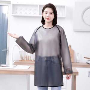 Nueva versión coreana cocina y hogar manga larga impermeable y a prueba de aceite TPU babero Oversleeve sanitario no lavado cubierta delantal - Product Image 5