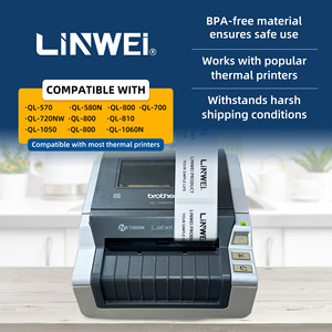 Rollo de Etiquetas de Papel Térmico Compatible con Brother DK-11220, 39 mm x 48 mm, Negro sobre Blanco - Product Image 6