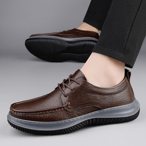 Nouveaux modèles 2025 – Chaussures bateau classiques pour hommes en cuir véritable à lacets, décontractées et habillées, avec soutien de la voûte plantaire, style espadrilles - Product Image 6
