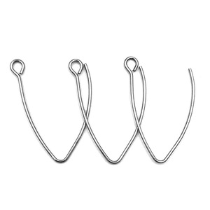 Stainless Steel V-Shaped Ear <b>Hooks</b> 30-40mm DIY <b>Earring</b> Accessories Large Jewelry Findings - Product Image 5