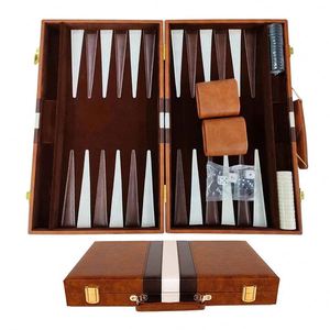 Jeux de Dames et de Backgammon de Luxe Personnalisés de Haute Qualité avec Dés Colorés pour les Jeux d'Échecs - Product Image 4