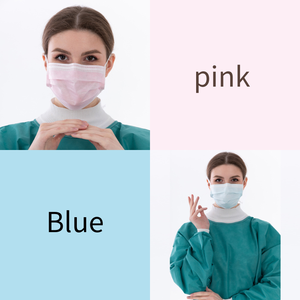 หน้ากากใบหน้าแบบใช้แล้วทิ้งไม่ทอหน้ากากระบายอากาศหนา 3 ชั้นพร้อมคล้องหูแบบปรับได้ - Product Image 2
