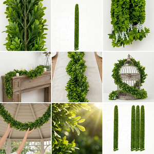 Artificial Green Leaf Hanging Garland Decorative Floral <b>String</b> for Wedding Backdrop Festival Home <b>Garden</b> Decoration - Product Image 6