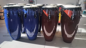 Vente chaude Tambour conga en peau de mouton et tête de vache Prix d'usine à <span class=keywords><strong>vendre</strong></span> Percussion latine <span class=keywords><strong>Congas</strong></span> en bois Ensemble de 10 pouces et 11 pouces - Product Image 4