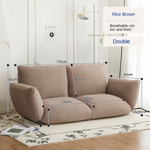Canapé double <span class=keywords><strong>moderne</strong></span> Canapé simple avec dossier incliné pour dormir ou se détendre dans la chambre à coucher Petit canapé de style tatami - Product Image 3