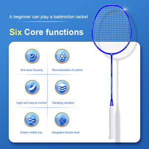 Precio de fábrica, <span class=keywords><strong>protector</strong></span> de marco de fibra de carbono, raqueta de bádminton, raqueta de volante para juegos de entrenamiento, práctica deportiva escolar - Product Image 5