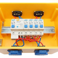 Boîte de jonction temporaire pour câblage, utilisation en intérieur et en extérieur dans un environnement de chantier difficile, boîte à prises portable étanche