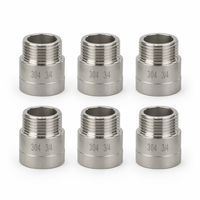 Adaptateur en acier inoxydable 304 BSPP BSPT, corps solide forgé à froid, 3/4 pouce DN20, surface lisse, raccords de tuyauterie filetés mâle-femelle ZL