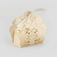 Magnifique Boîte à Bonbons Ajourée avec Dorure Or pour Mariage Fête Décoration Emballage Cadeau