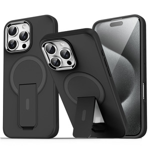 Funda Magnética Esmerilada Invisible con Soporte para Teléfono Móvil <span class=keywords><strong>14</strong></span>/15 <span class=keywords><strong>Pro</strong></span> <span class=keywords><strong>Max</strong></span> con Agarre para Teléfono - Product Image 5