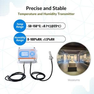 Máy phát nhiệt độ độ ẩm độ ẩm HG808 C SS Probe -50 đến 150 độ C RS485 4-20mA 0-5V 0-10V - Product Image 1