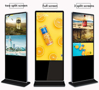 Écran tactile 43" 55" 65" 75" 86" 4K IPS, kiosque numérique sur pied pour intérieur, signalisation numérique et écran LCD