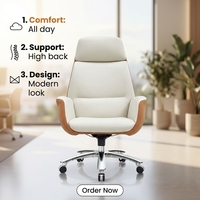 Chaise de bureau de direction en cuir, design moderne, contemporain, commercial, personnalisé, pour le bureau