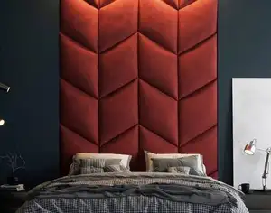 Hotel decoration Fabric luxury bedroom soft wall decoration upholstered wall panels padded wall