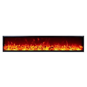 Chimenea Eléctrica de Pared, Diseño Contemporáneo en Metal, Calefacción Interior con Control Remoto, Decoración para Sala de Estar - Product Image 1