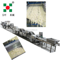 Complete IQF productielijn voor Franse frieten 500kg/u voor de verwerking van aardappelchips, diepvriesfrieten, snijden, wassen, blancheren en frituren