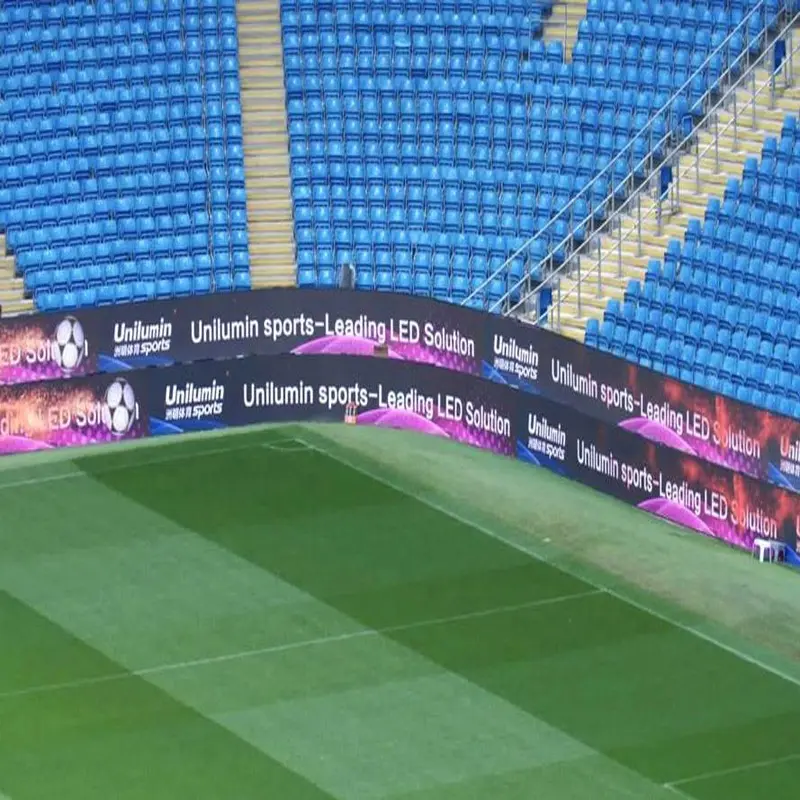 Pantalla LED de estadio portátil de fútbol a todo color, pantalla LED perimetral electrónica para exteriores, campo deportivo de fútbol interior, pantalla LED