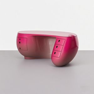 Contador de recepción curvo con estilo Q001 para oficina, vestíbulos de negocios, centros de servicio, oficina, salón de belleza, hotel, escritorios de recepción rosas - Product Image 2