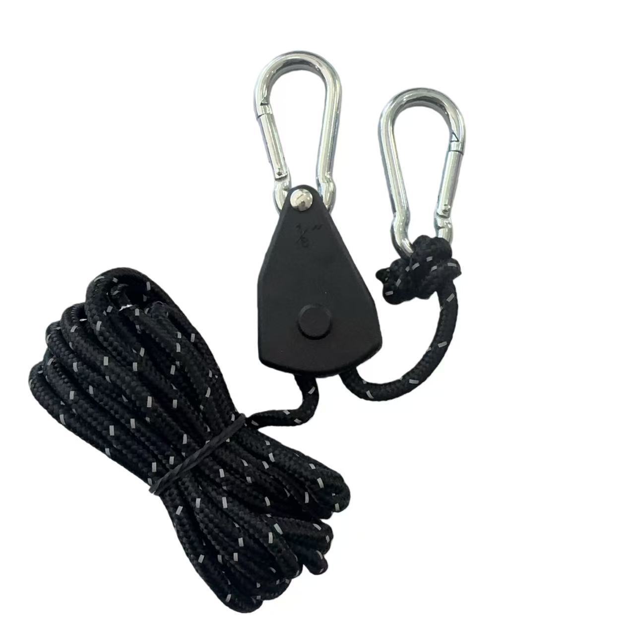Poulie en métal noir 4mm*4m