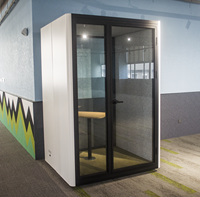 Cabine téléphonique acoustique OEM pour bureau, portable, insonorisée, avec cadre en aluminium, modulaire, pour espace de travail ouvert