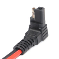 Kabel Ekstensi Konektor SAE Sudut Kanan 90 Derajat, Kabel Konektor SAE 2-Pin untuk Panel Surya, Sepeda Motor, Mobil, RV