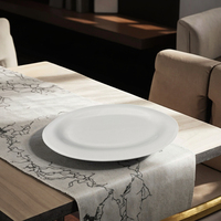 Vente en gros Assiette à dîner ovale de 10 pouces personnalisée de haute qualité pour restaurant Plat de service Poisson Snack Desserts Plateau de service