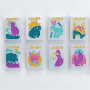 Fichas de Mahjong Americanas de Lujo TOGYE, Tamaño Grande, Una Sola Capa, Acrílicas Grabadas, 160 Piezas, Modelo Personalizado MS654872 - Product Image 5