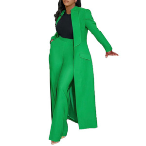 W0968-elegante Bürokleidung für Damen Langarm Einfarbiger Damen-<span class=keywords><strong>Blazer</strong></span> Set Zweiteiliges Set Afrikanische Kleidung - Product Image 6