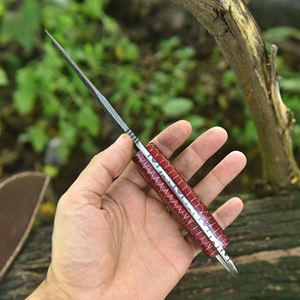 Couteau de chasse en acier Damas de qualité supérieure avec manche personnalisé, lame à motif, finition de qualité, design de collection pour l'extérieur et usage professionnel - Product Image 4