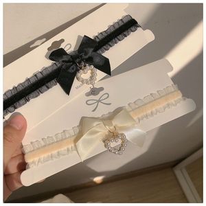 <span class=keywords><strong>Collar</strong></span> Gargantilla Lolita Negro Borgoña con Lazo y Corazón, Dulce, Moderno, <span class=keywords><strong>Sexy</strong></span>, con Diamantes, Perlas y Números Geométricos para Aniversarios - Product Image 2