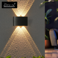 DGLUX Cob en aluminium haute luminosité étanche Ip65 Villa jardin Installation murale extérieure 4w Led applique murale