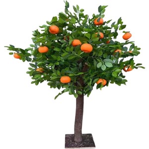 <span class=keywords><strong>Arbre</strong></span> décoratif d'extérieur en plastique, imitation fruits (pomme, orange, <span class=keywords><strong>kaki</strong></span>, grenade, banane, pêche) avec effet floqué pour aménagement paysager - Product Image 5