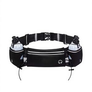 Tempat Botol Minum Olahraga Neoprena Logo Kustom, Kantong Lucu Tahan Air, Tas Pinggang Hiking Outdoor, Dua Botol 170ml, Sabuk - Product Image 3