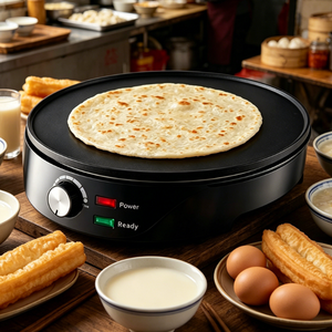 Crêpières et gaufriers électriques avec plaque antiadhésive facile à nettoyer, machine à crêpes automatique pour la cuisine à domicile - Product Image 6