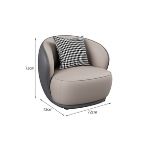 Fauteuil de salon ovale moderne rembourré pour hôtel, salon, bureau, immeuble, salon de beauté - Product Image 5