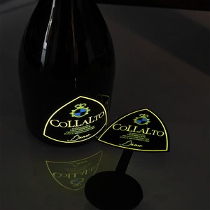 Posavasos adhesivo de Material PET LED de 7 colores personalizado Longstar para Año Nuevo para luz de botella de champán - Product Image 1