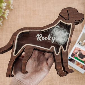 Hair Keepsake <b>Memorial</b> <b>Box</b> Gift Wooden Loss Dog - Product Image 4