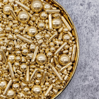 Essbare Glänzende Goldperlen Zuckerstreusel Gemischte Größen Backzubehör Essbare Kuchendekoration Cupcake-Topper Keks-Dekoration