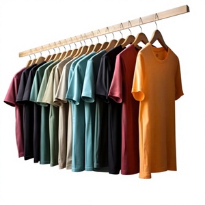 Men's Regular Fit Drop Shoulder T-shirt 100% Cotton Moisture Wicking Knitted Solid Crew Neck <b>Short</b> <b>Sleeve</b> Eco-Friendly - Product Image 1