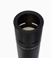 Chicha de luxe moderne en alliage d'aluminium avec base en verre soufflé à la main, modèle Porschee haut de gamme
