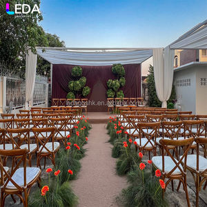 เก้าอี้ไม้กลางแจ้ง LEDA สำหรับชายหาด สวน ระเบียง พนักพิงไขว้ ทำจากไม้เนื้อแข็ง เหมาะสำหรับงานแต่งงาน งานเลี้ยง - Product Image 3