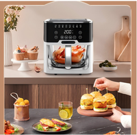 Four à Friture à Air Chaud Intelligent Carré Moderne HY avec Écran Tactile Multifonctionnel et Fenêtre de Visualisation de 1 An pour Usage Domestique