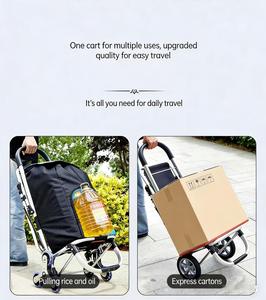 Carrito para Subir Escaleras con Taburete Incorporado - Carrito de Compras Plegable Ligero para Personas Mayores - Product Image 6