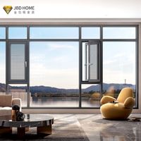 NZS Australian Standard Fenêtre à battant en aluminium résistant aux ouragans Double vitrage en verre trempé pour salle de bain pour maison villa