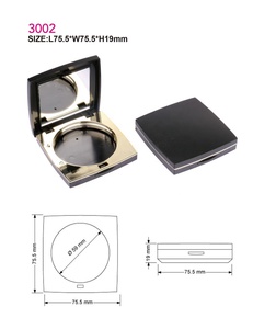 Fashion <strong>Luxury</strong> Square Empty Pressed Powder Packaging Custom Cosmetic Packaging <strong>Compact</strong> Case With <strong>Mirror</strong> - Product Image 3